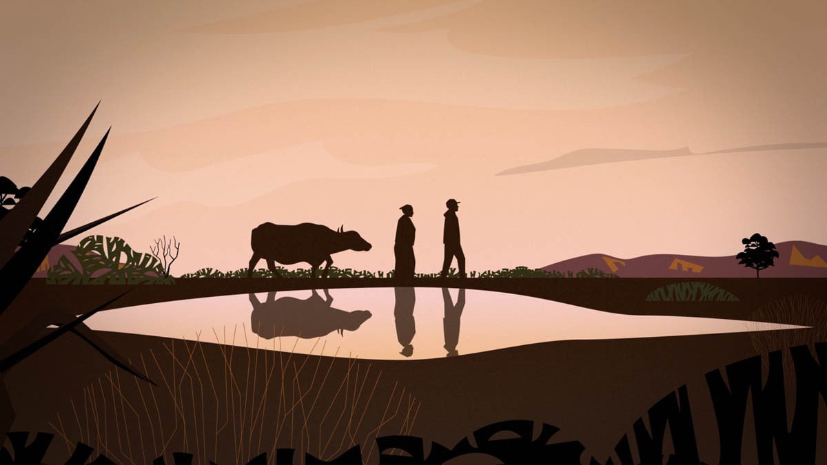 Still from our COP28 animation film. Credit: World Animal Protection / Jolt Studios