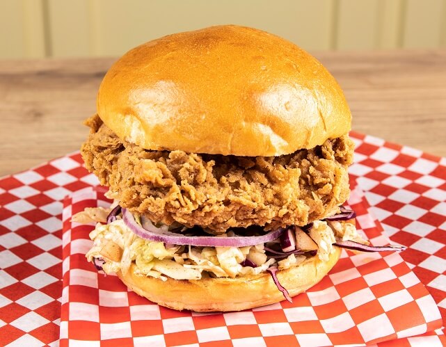 Plant-based chicken burger
