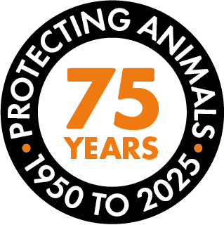 Logo del 75 aniversario de World Animal Protection