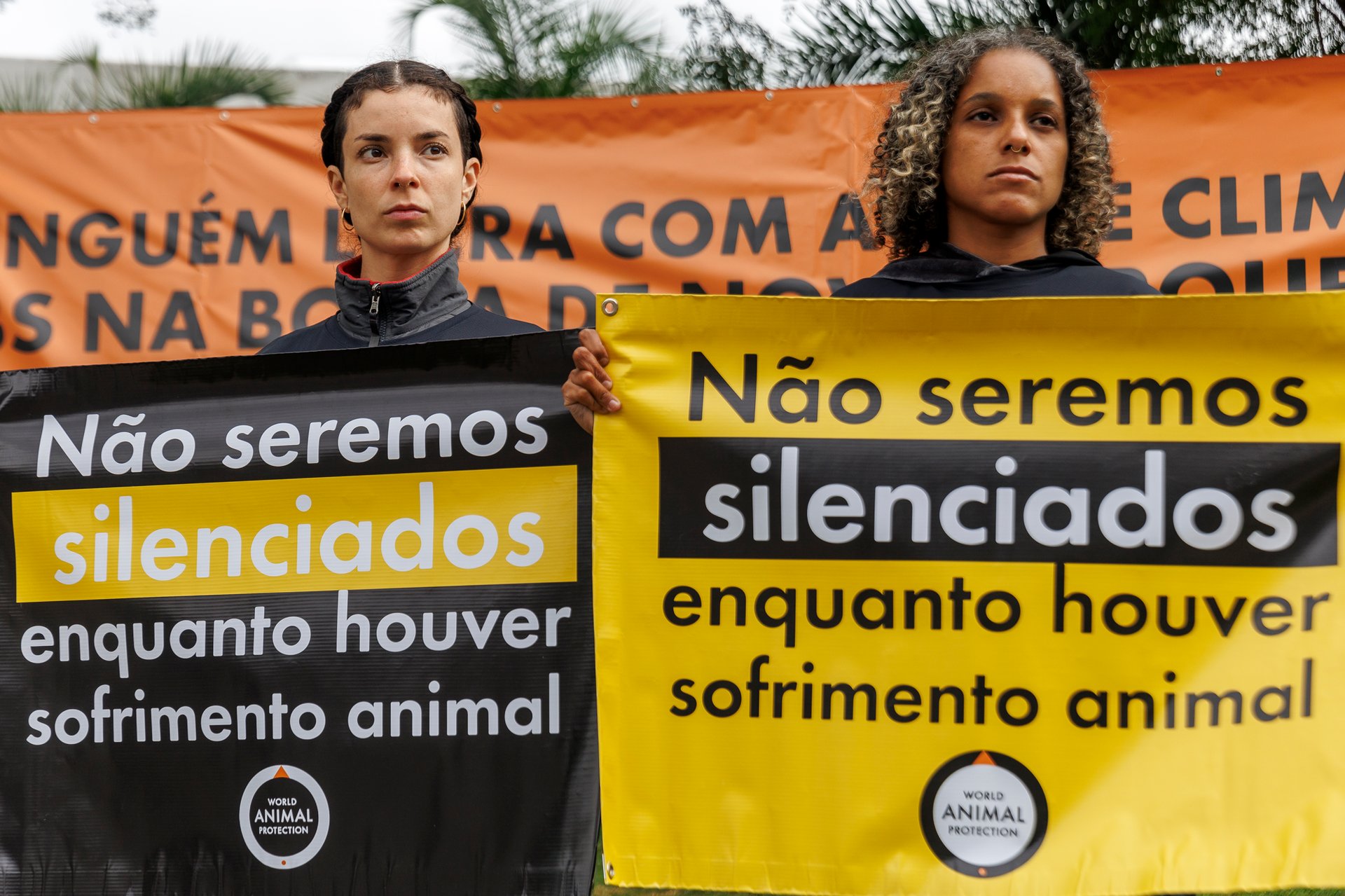 Peaceful protest against JBS's listing on the New York Stock Exchange