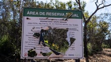 Señal dañada de una reserva en Brasil.